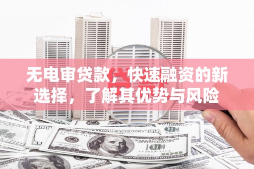 牡丹无电审贷款，快速融资的新选择，了解其优势与风险