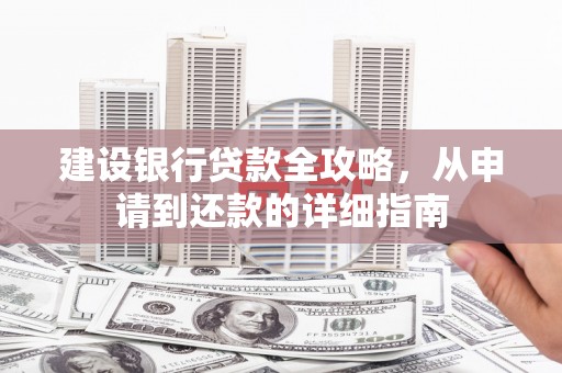牡丹建设银行贷款全攻略，从申请到还款的详细指南