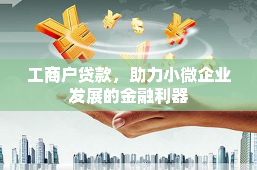 牡丹工商户贷款，助力小微企业发展的金融利器