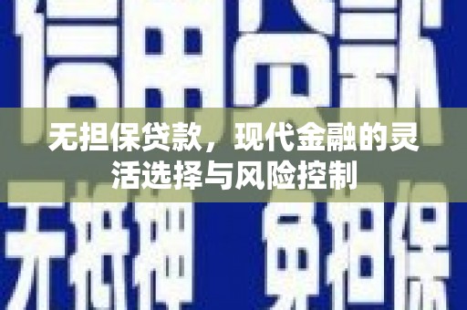 牡丹无担保贷款，现代金融的灵活选择与风险控制