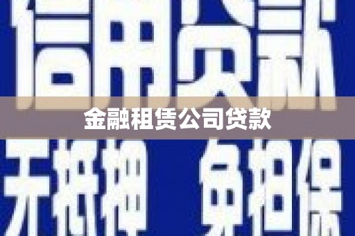 牡丹金融租赁公司贷款
