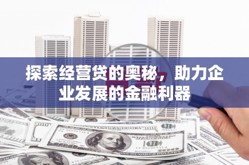 牡丹探索经营贷的奥秘，助力企业发展的金融利器