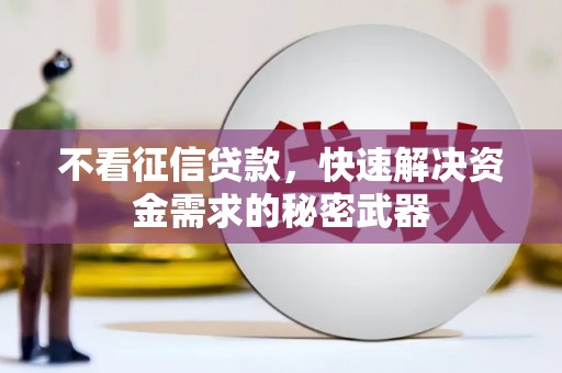 牡丹不看征信贷款，快速解决资金需求的秘密武器