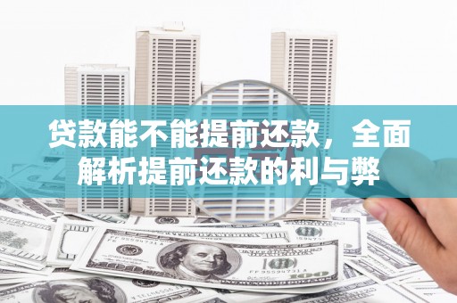 牡丹贷款能不能提前还款，全面解析提前还款的利与弊