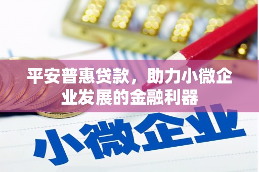 牡丹平安普惠贷款，助力小微企业发展的金融利器