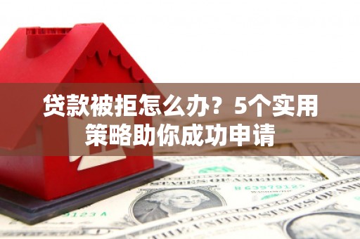 牡丹贷款被拒怎么办？5个实用策略助你成功申请
